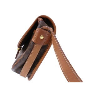 Celine leather macadam bag brown Compact shoulder